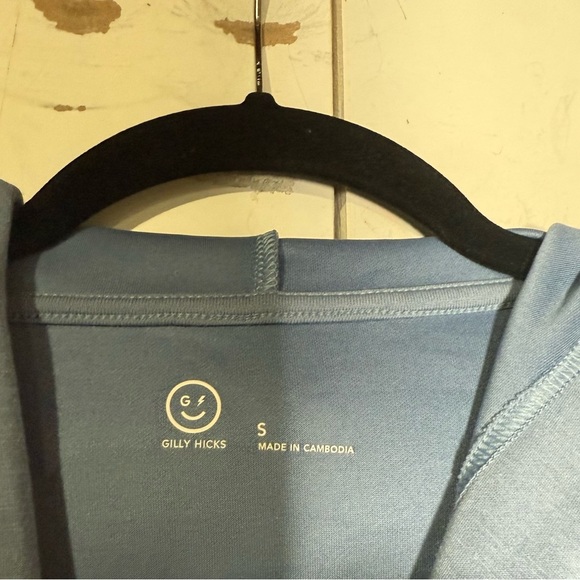 Gilly Hicks Active Crop Cooldown Hoodie Blue Size Small Cropped Super Soft - Picture 7 of 9